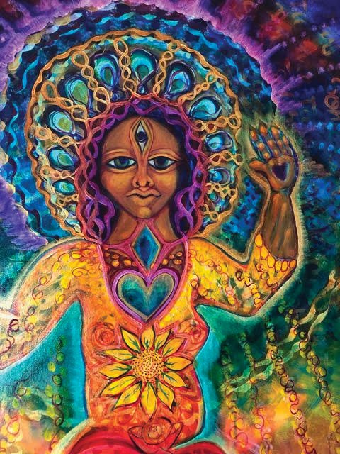 In the series, participants will learn to paint their chakra energy bodies from the inside out.